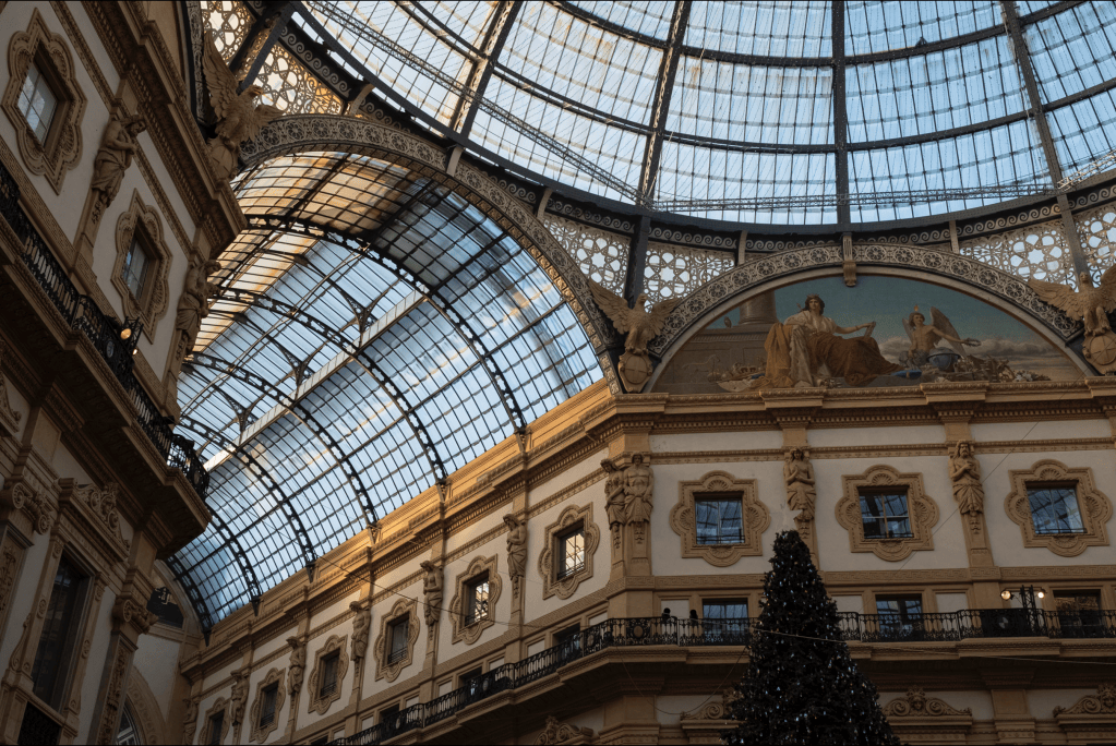 Glass-roofed arcade in Milan, photographed by Alex Hamilton